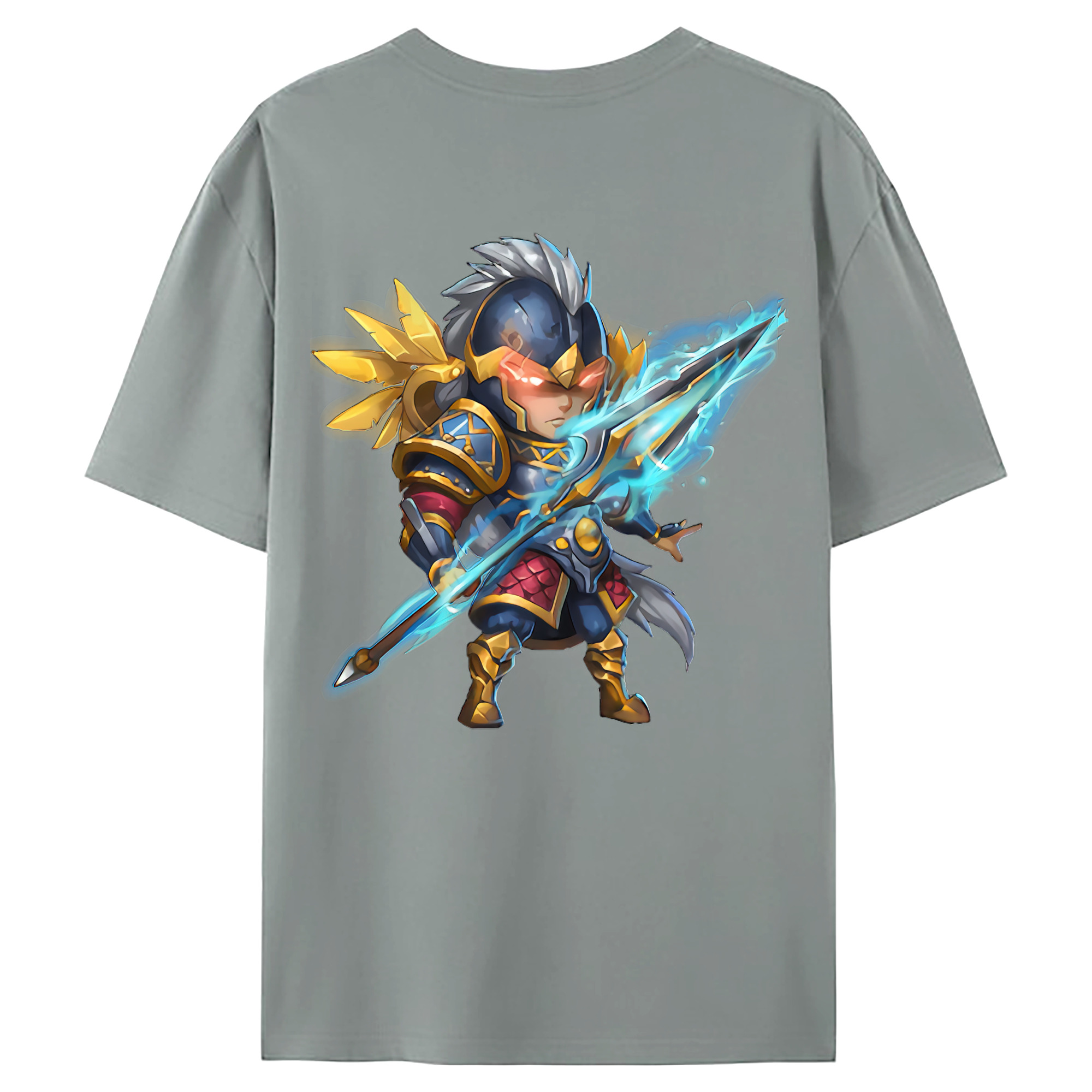 （画像用） リーグ・オブ・レジェンド League of Legends LOL 綿100％ メンズ半袖Tシャツ（バックプリント） 通気性